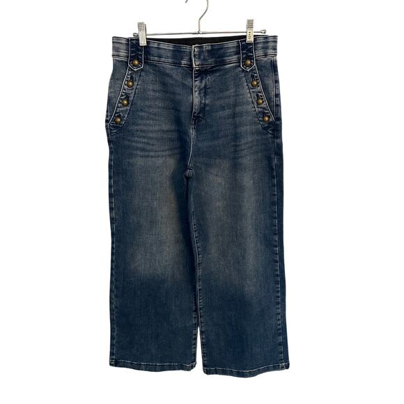 St. John’s Bay High Rise Wide Leg Loose Fit Jeans - Size 10 - Picture 1 of 2